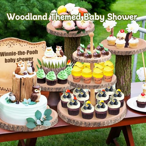 Rustic Wooden 3-Tier Cupcake Stand - Farmhouse Dessert Display