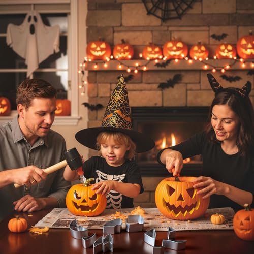 Pumpkin Carving Kit 24-Pieces Halloween Tools for Kids & Adults