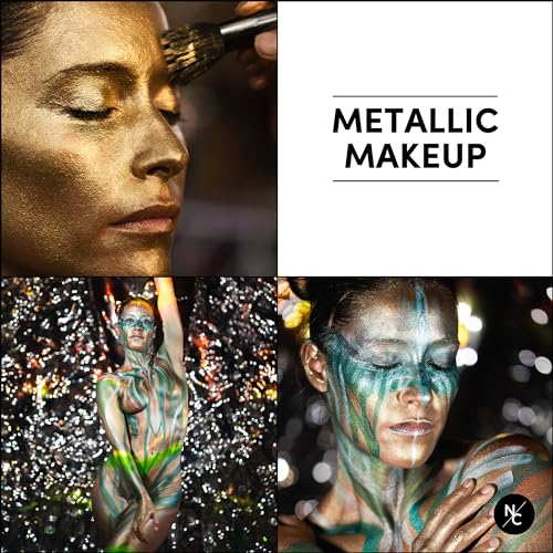 Metallic 12-Color Face & Body Makeup Palette - Water-Activated Shimmer Shades
