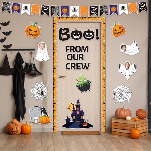Halloween Ghost Bulletin Board Decorations Set - Classroom Wall Decor, Photo Cutouts & Borders - Ghost Variation