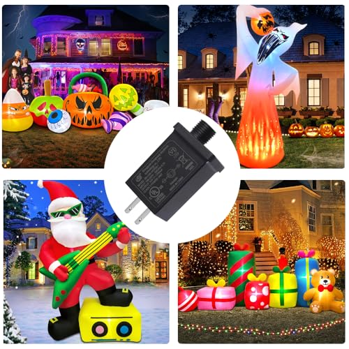 12V 1.25A Outdoor Inflatable Adapter with US Plug - Replacement Power Supply for Holiday Decor - 1 Pack