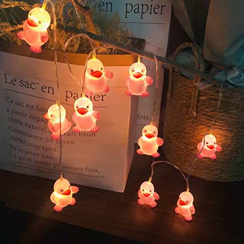 Penguin String Lights 1.65m/10 LEDs Pink Battery-Operated Night Light