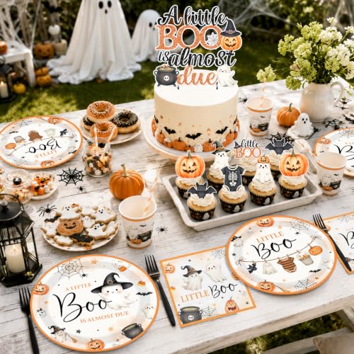 Halloween Baby Shower Decorations Set - Fall Theme Party Supplies for Boys & Girls