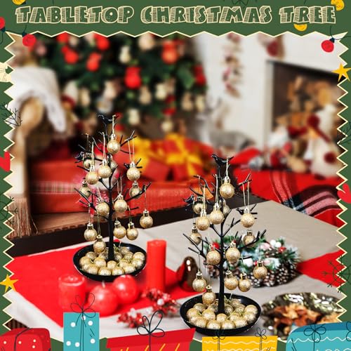 Black Festive Gumdrop Tree Christmas Decor Tabletop Ornament Candy Theme