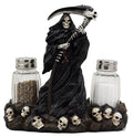 Day of the Dead Grim Reaper Salt & Pepper Shaker Holder Set - Gothic Decor