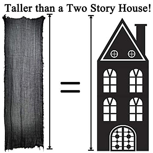 25 Ft. Creepy Halloween Cloth - Black, Gray, Purple, White - 2 Pack