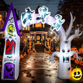 14FT x 10FT Halloween Inflatable Archway with LED Lights - Outdoor Decor