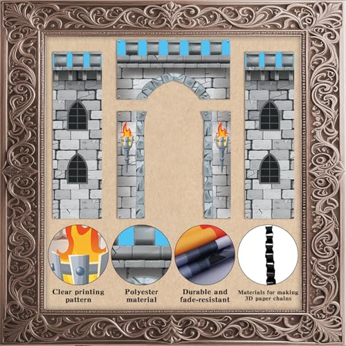 Medieval Castle Door Banner Backdrop Set for Medieval-Themed Parties