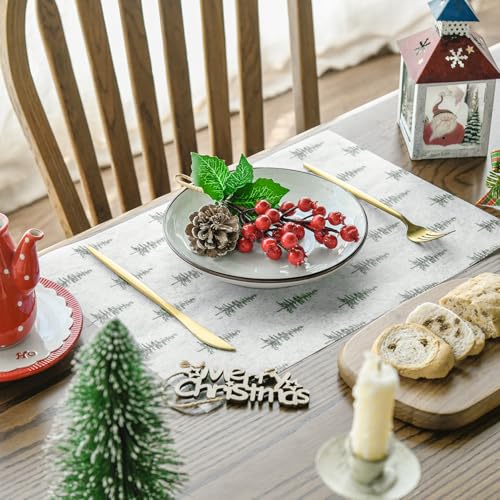 Christmas Tree Fleece Table Runner 12 Inch x 27 Yards Holiday Decor