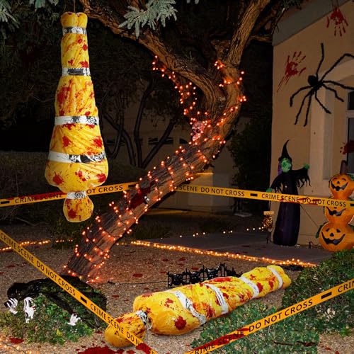 Liliful 5ft Hanging Victim Halloween Decoration - Yellow Outdoor Ghost