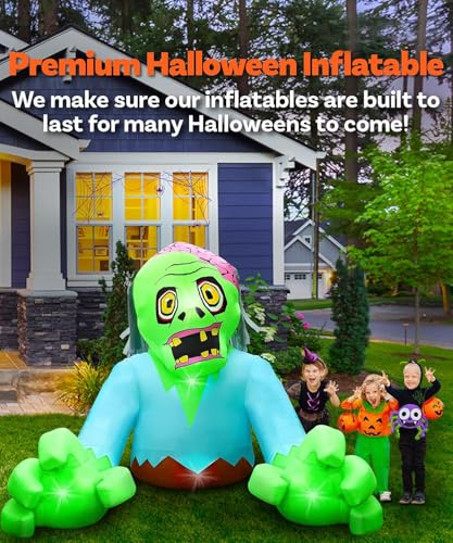 7FT Tall 9FT Wide Halloween Inflatable Zombie Outdoor Decoration - Variation of This Listing