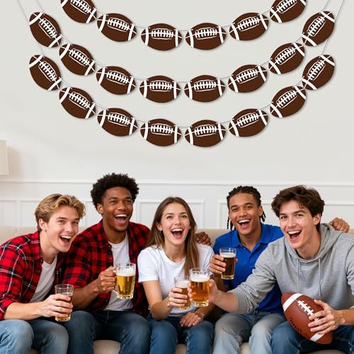 Football Party Decorations Banner - Brown, 24-Pendant Game Day Wall Decor