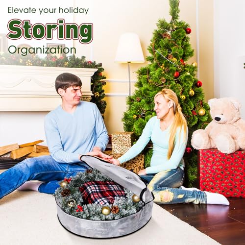 Extra Large Christmas Tree Storage Bag & Wreath Container - 9 Ft & Garland Tote
