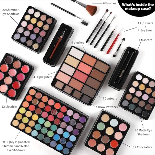 All-in-One Makeup Gift Set for Women & Girls - Cerise Edition
