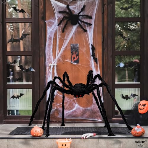 Black 6.5 Ft Foldable Halloween Giant Spider Outdoor Decoration