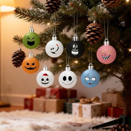 Halloween & Christmas Ornaments Balls Set - Spooky Festive Decor 24 Pack