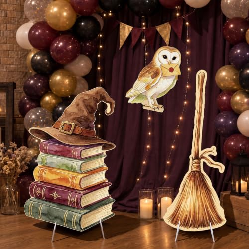 3Ft Wizard Cardboard Cutouts - Halloween Magical Wizard Decorations, Scene Props