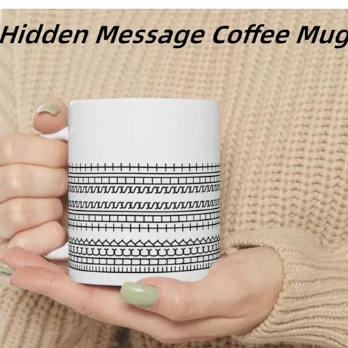 White Hidden Message Coffee Mug, 11 Oz Funny Cup, Gift for Coworkers & Friends