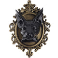 Black & Gold Cat Wall Decor - Gothic Animal Head Wall Art for Home & Holiday