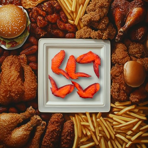 Fake Food Chicken Legs & Wings Set - 5 Lifelike Kitchen Decor & Props - Chicken Wings Variation