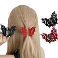 Halloween Bat Wing Hair Clips - Gothic Claw Style, Non-Slip, Strong Hold, 2 Pack