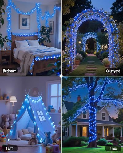 580 LED String Lights 196FT Waterproof Outdoor Indoor Fairy Lights with Remote Control