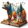 Forest Bear Diamond Painting Kit for Adults 12x12 Inches Wall Decor