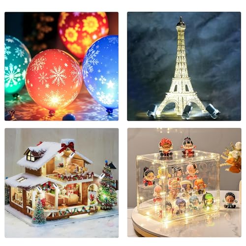 Miniature LED Lights 5 Pcs with Extra Batteries - Cool White Dollhouse & Craft Lighting