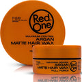 Matte Hair Wax with Argan Oil - Strong Hold, No Shine, Natural Finish, 150ml
