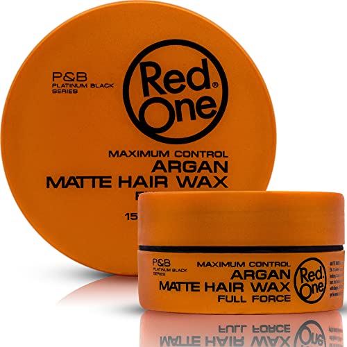 Matte Hair Wax with Argan Oil - Strong Hold, No Shine, Natural Finish, 150ml