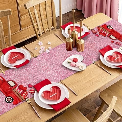 Pink Sequin Table Runner 2 Pack - Elegant Glitter Fabric for Weddings & Parties