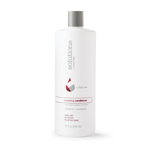 GREAT CLIPS Solutions Nourishing Conditioner | Argan Oil | Sulfate and Paraben Free | Hydrates and Repairs Hair | Safe for Colored-Treated Hair (32oz)