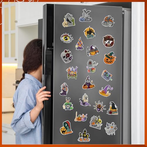 Halloween Diamond Art Magnet Kits - Pumpkin Variation, 30pcs
