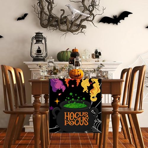 Halloween Table Runner 13x72in Autumn Decorations for Dining Table - Spooky Party Decor