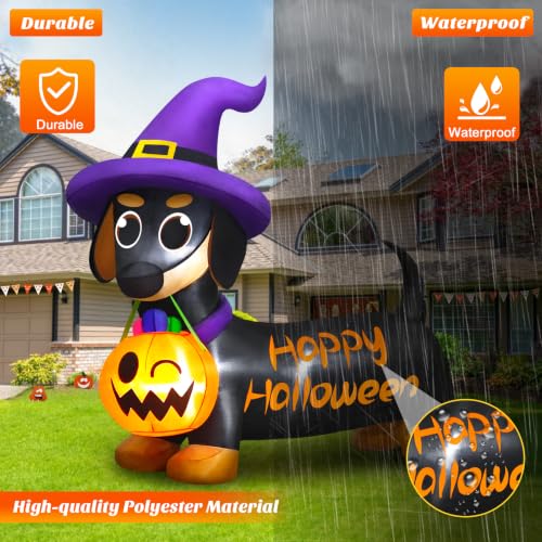 Halloween Inflatable Dachshund Dog Outdoor Decoration - 5 FT