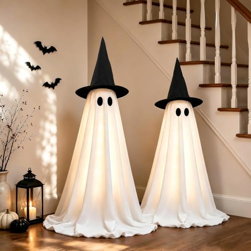 Halloween Ghost Decorations Indoor with Remote Light-Up Ghosts - Lighting Ghost Variation