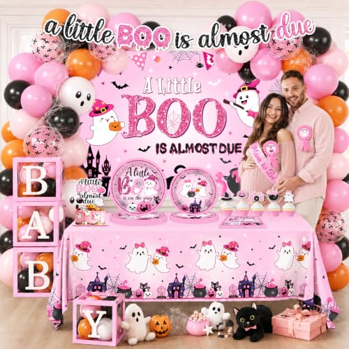 Halloween Baby Shower Decorations Girl Pink Balloon Arch Kit All-in-One Party Supplies