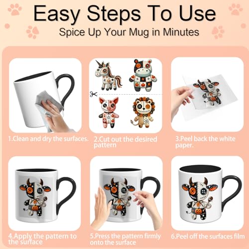Halloween Animal Voodoo Dolls UV DTF Stickers - 12 Sheets for Cups & Crafts