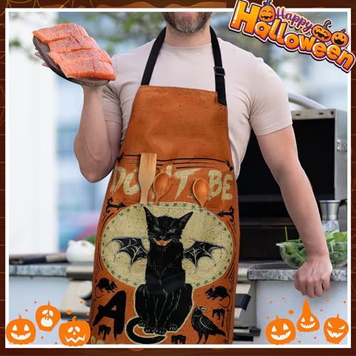 Halloween Aprons with Pockets Skeleton Skull Bloody Apron - Classic Design