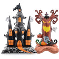Halloween Standing Foil Balloons Set - Ghost Castle & Spooky Tree, 4ft, Helium-Free, Self-Standing Halloween Decorations with Variation Castle & Tree