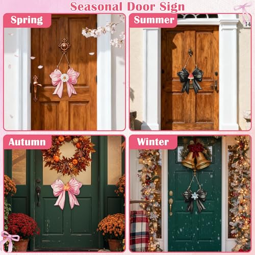 Fall Football Door Sign with Interchangeable Holiday Icons - Rustic Wall Decor