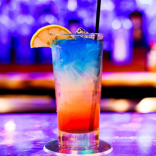 6PCS LED Drink Coasters Set with Changing Light Waterproof Non-Slip for Parties & Events