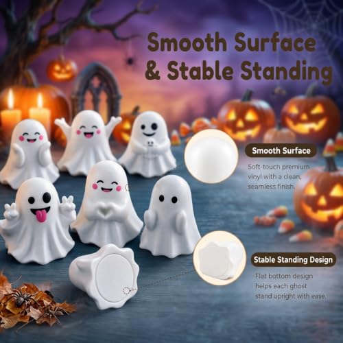6PCS Halloween Ghost Figurines Set - Playful Desktop & Tabletop Decorations