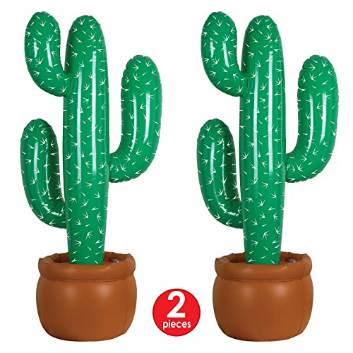 Inflatable Cactus Decor Pack - 2 Large Southwest Desert Party Decorations