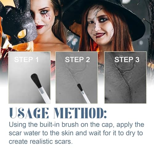 Rigid Collodion Scar Makeup Kit 10ML with Remover & Fake Blood for Special Effects