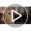 Indoor Halloween Ghost Decoration with Pumpkin and Light-Up Feature - 3.6FT