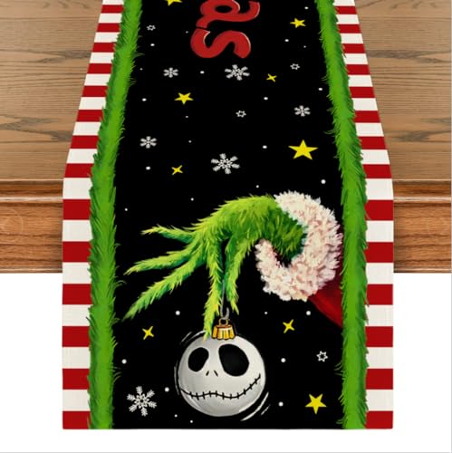 Christmas Table Runner 13x72 Inch Holiday Home Decor Linen