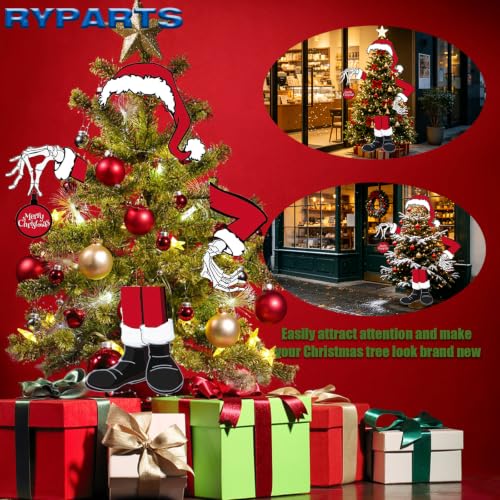 Gothic Halloween Christmas Tree Topper Decoration Set - Spooky Holiday Decor
