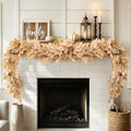 6Ft Artificial Berry Cypress Leaves Fall Garland - Light White Brown, Fall Home Decor