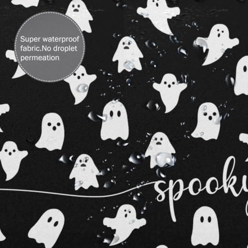 Ghost Halloween Shower Curtain - Spooky Ghost Pumpkin Bathroom Waterproof Fabric 72x72 Inches with Hooks - Variation Ghost-a